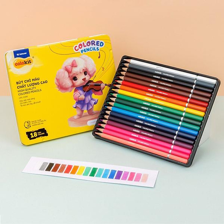 Bút Chì Màu Colorkit CPC-C040 (18 chiếc) - Ảnh 2