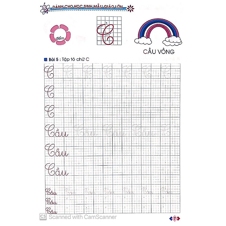 Bé Vào Lớp 1 - Bé Tập Tô Chữ Hoa Dành Cho Học Sinh Mẫu Giáo Lớn - Ảnh 2