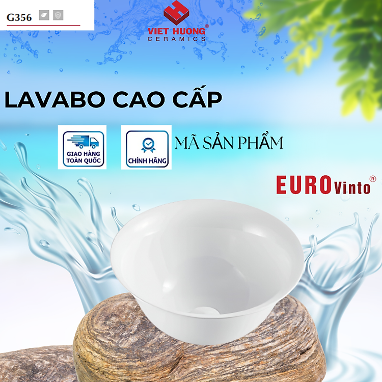 CHẬU RỬA MẶT LAVABO EUROVINTO CAO CẤP MÃ G356