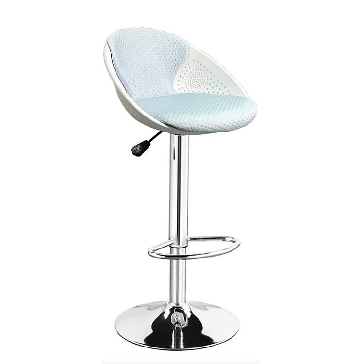 Ghế đảo bếp sang trọng CB2298-P Nội thất Capta Ghế quầy bar có nệm thân nhựa pp màu trắng chân thép mạ chrome nâng hạ tại tp hcm
