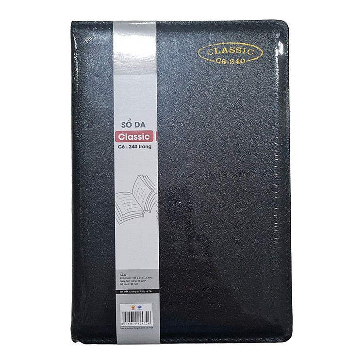 Sổ da Classic C6 Hải Tiến 4726 / Sổ da 240 trang khổ A5 kích thước 150x210mm