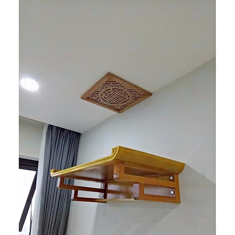 Combo bàn thờ treo tường Gỗ Mít ( tặng tấm chống ám khói )