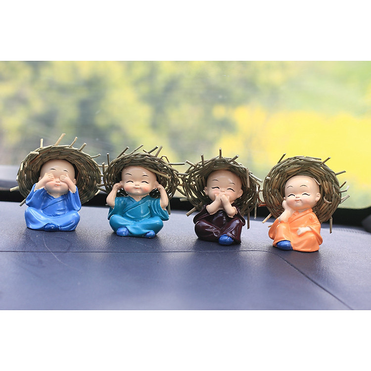 Tượng 4 Chú Tiểu – Nón Rơm