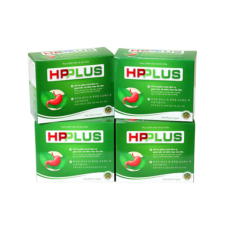Combo 4 Hộp Dạ Dày HP PLus Giảm Ợ Chua, Nóng Rát, Đau Thượng Vị, Trào Ngược, Tiêu Viêm Lành Loét Dạ Dày Hiệu Quả