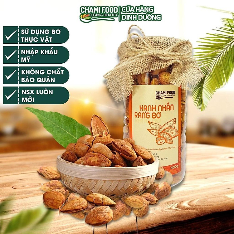 Mua Hạnh nhân rang bơ CHAMI 500g nhập khẩu Uy tín Ưu đãi - Hình ảnh 2