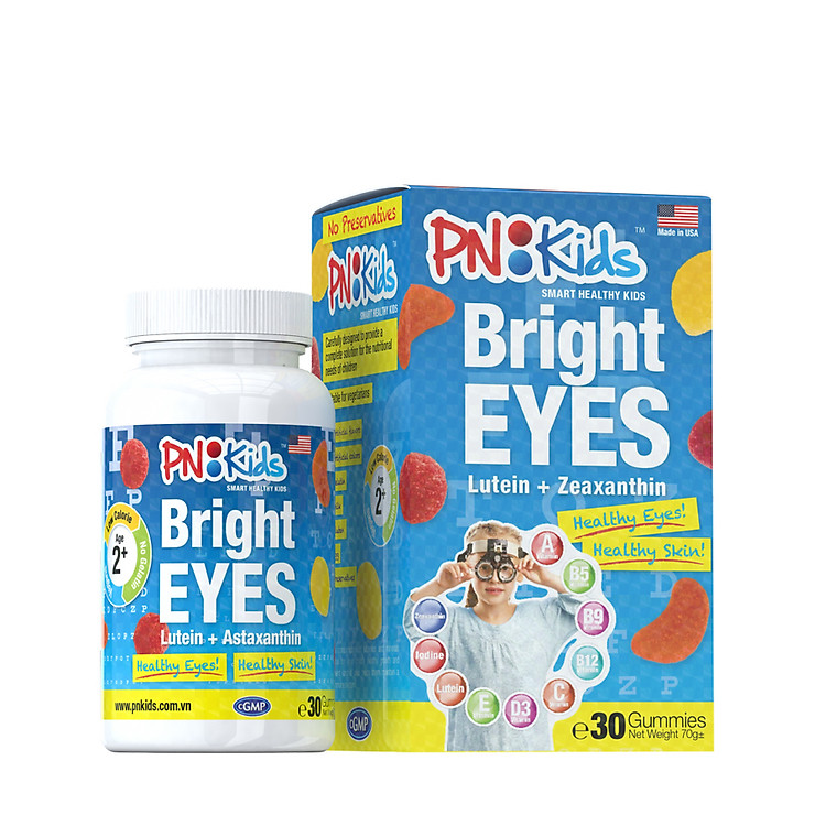 Kẹo gummies PNKids Bright Eyes – Bổ sung Vitamin A cho trẻ (30 viên)