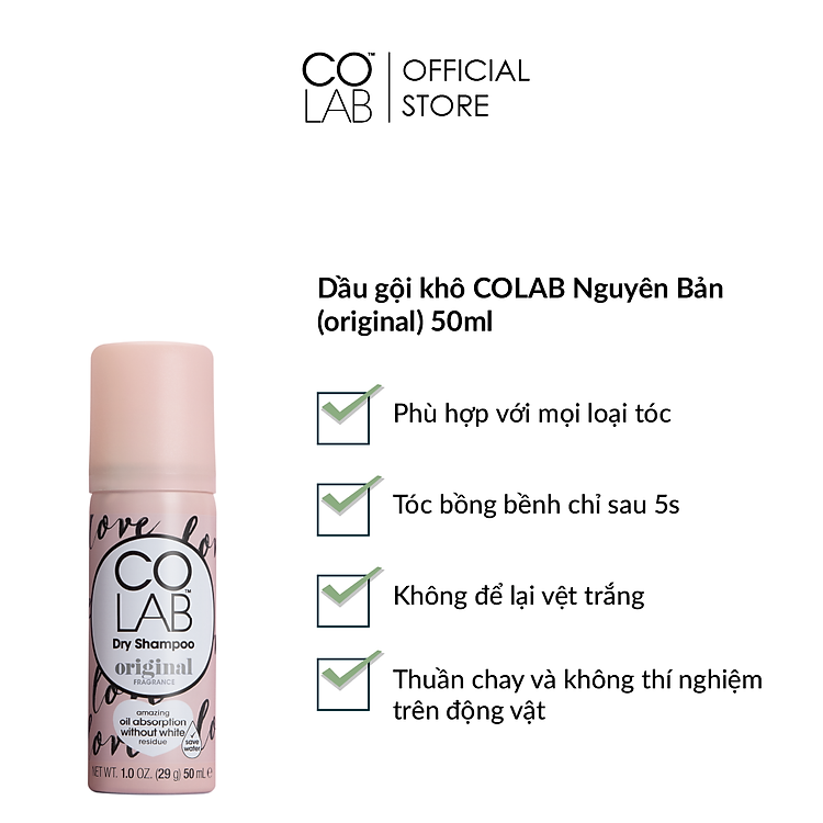 Dầu gội khô COLAB hương Original 50ml