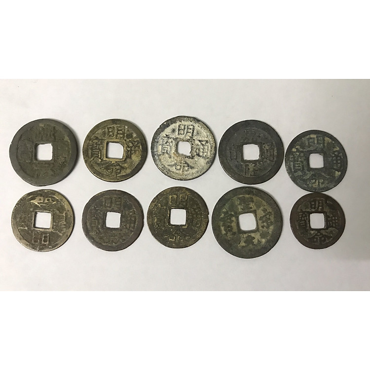 Combo 10 xu lỗ vuông cổ thời Vua Chúa XLCVC300