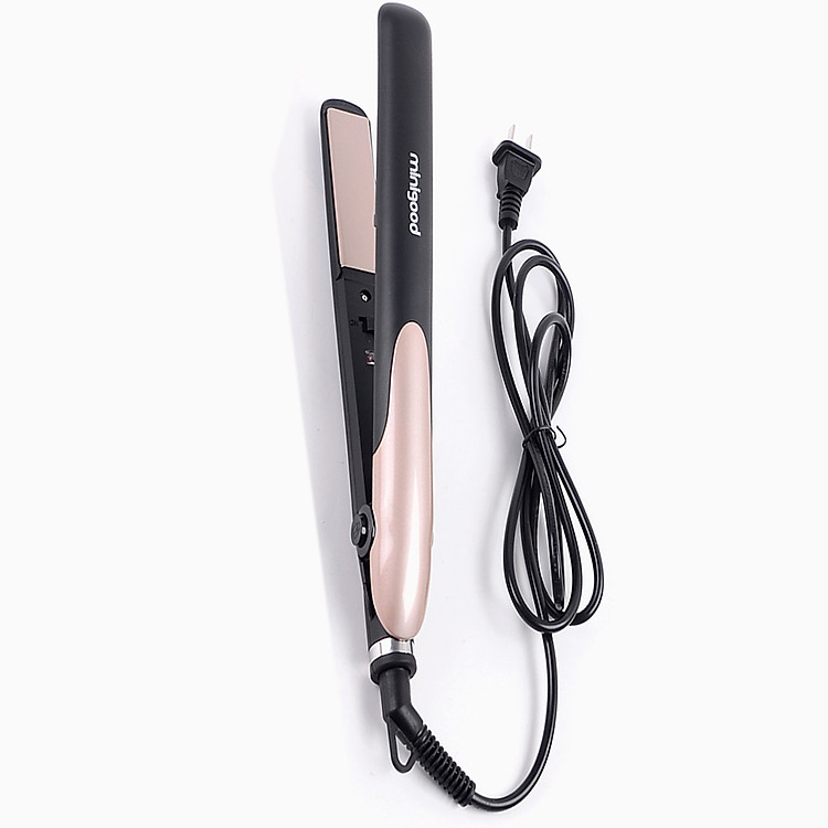 Máy ép duỗi tóc lớn 2 trong 1 cao cấp Minigood phong cách Hàn Quốc - DMCTB167 - Màu đen lưỡi vàng kim