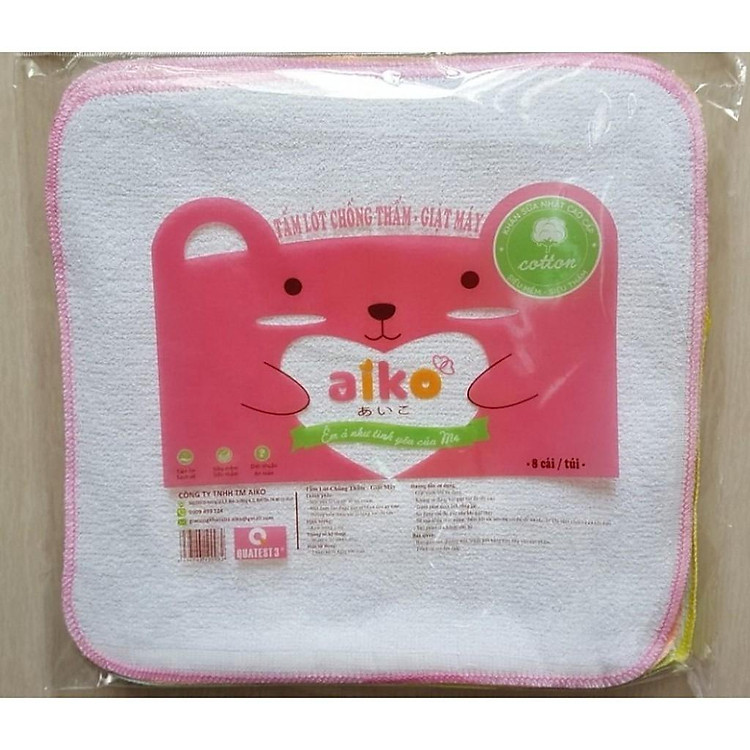 Tấm lót sơ sinh chống thấm Aiko 8 cái Chính hãng Giá tốt - Hình ảnh 3