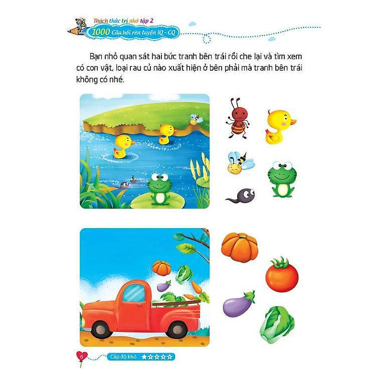 1000 Câu Hỏi Rèn Luyện IQ CQ - Thách Thức Trí Nhớ Cho Trẻ 6 - 12 Tuổi (Tập 2) - Ảnh 2