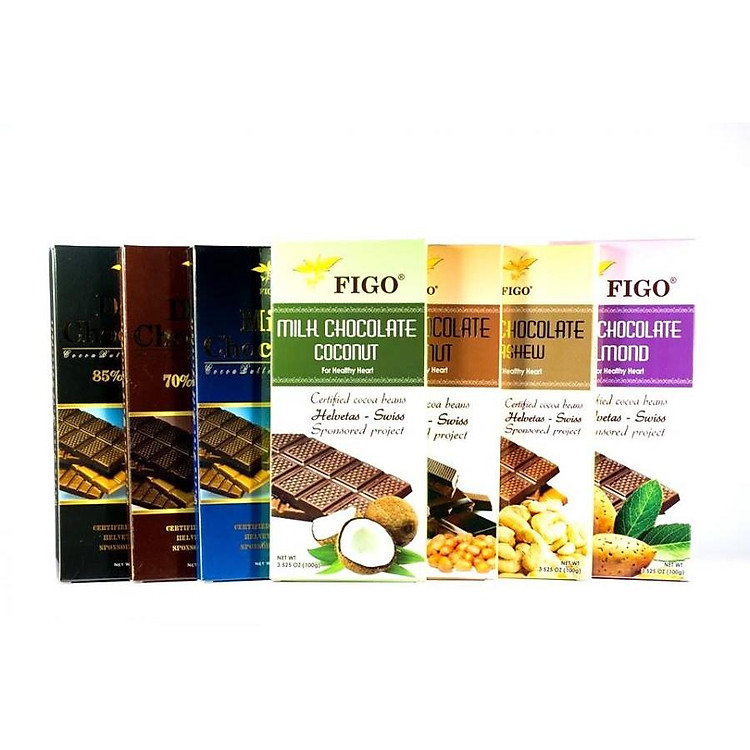 Combo 7 thanh Socola 7 vị Figo 700gram