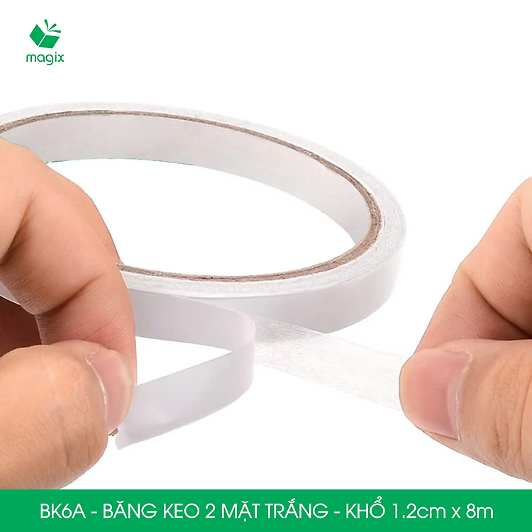 Băng Keo 2 Mặt BK6A (6 cuộn) - Khổ 1.2cm x 8m - Ảnh 4