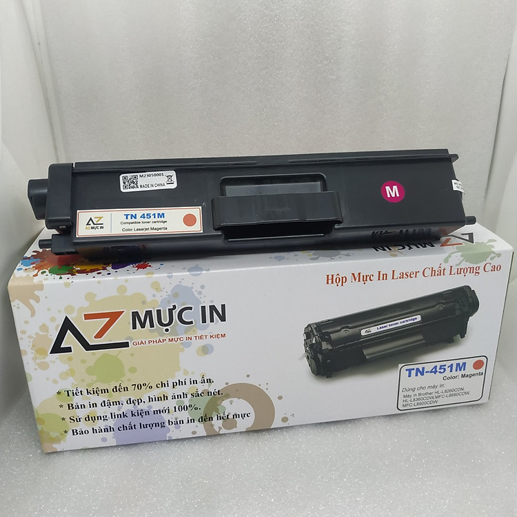 Hôp mực AZ TN451 BK, C, Y, M dùng cho máy in Brother HL L8260CDN/ L8360CDW/ MFC L8690CDW - Hàng chính hãng