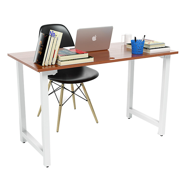 Bộ Bàn IBIE Rec-T Chân Trắng Màu Cánh Gián Và Ghế Eames Chân Gỗ Đen