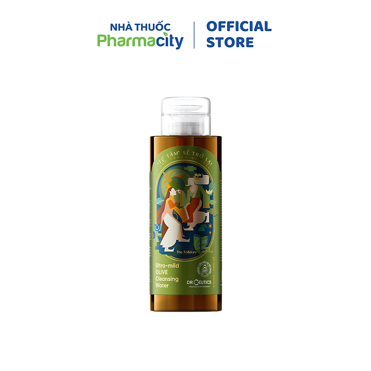DrCeutics Nước Tẩy Trang Làm Sạch Da Và Làm Dịu Da Ultra-mild OLIVE Cleansing Water 500ml/Chai