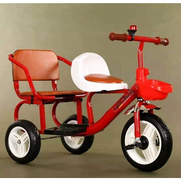 Xe Đạp Ba Bánh Đôi Cho Trẻ Em ️Giao mầu bé trai ️Xe xích lô