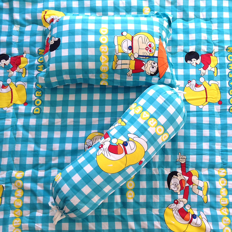 Bộ chăn gối kèm gối ôm cho bé họa tiết ngẫu nhiên