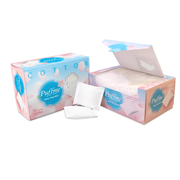 BÔNG TẨY TRANG PUFFME DẠNG TÚI 70 MIẾNG