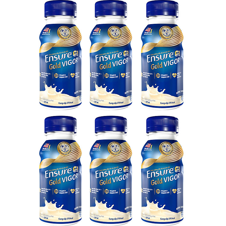 Combo 6 Chai Sữa Nước Abbott Ensure Gold Vigor 237ml