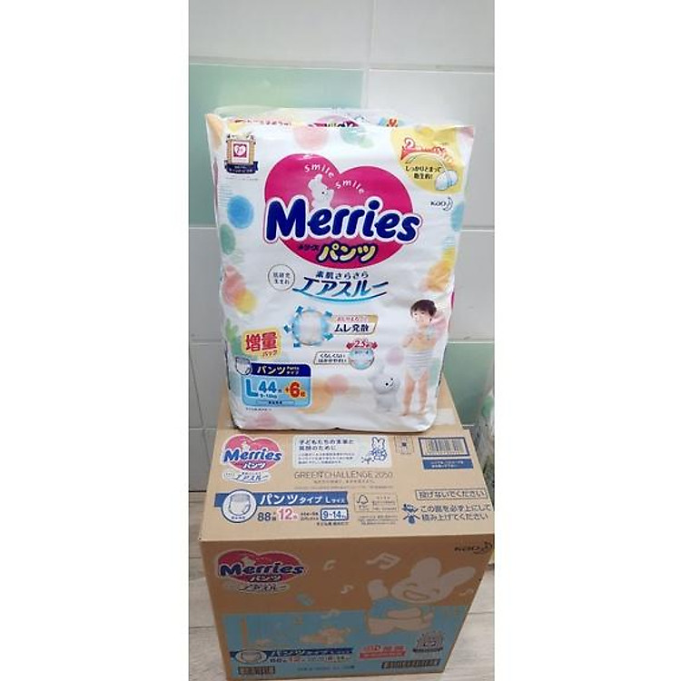 Tham Khảo tại ConCung: Tã quần Merries size L44 tại Agabang , nhận ngay nhiều Ưu đãi