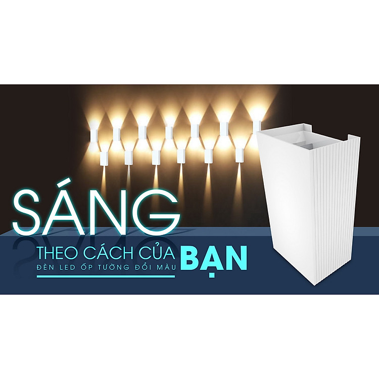 Đèn LED ốp tường đổi màu Model: LN18 83x60/6W