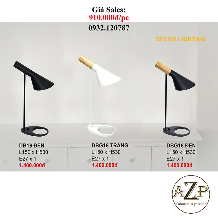 AZP - ĐÈN ĐỨNG / ĐÈN TRANG TRÍ / ĐÈN PHÒNG KHÁCH AZP-DB16 / DBG16 phong cách đương đại, hàng nhập khẩu AZP