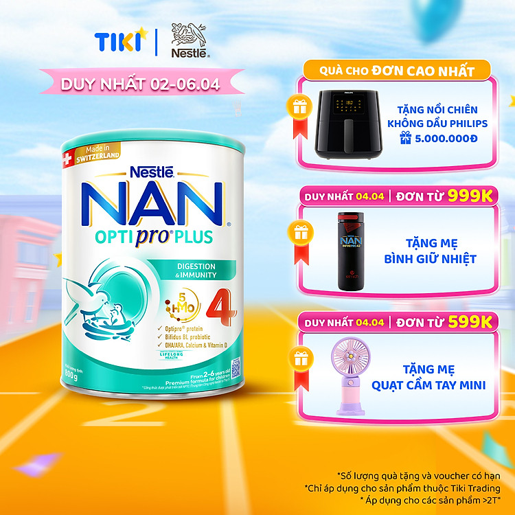 Sữa bột Nestlé NAN OPTIPRO PLUS 4 800g Chất lượng Giá tốt