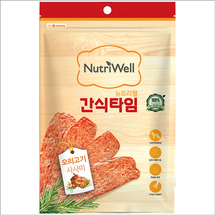Đồ gặm cho chó - Thịt vịt sấy khô 70gr- Duck Jerky Nutriwell Korea