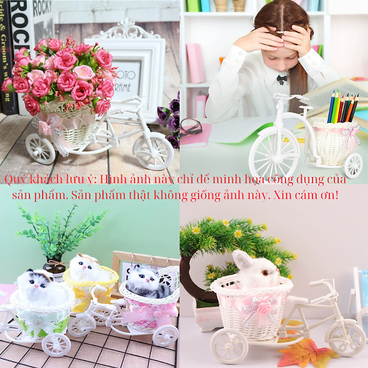 Xe Đạp Ba Bánh Đựng Hoa Trang Trí (08cm x 04cm) - Ảnh 3