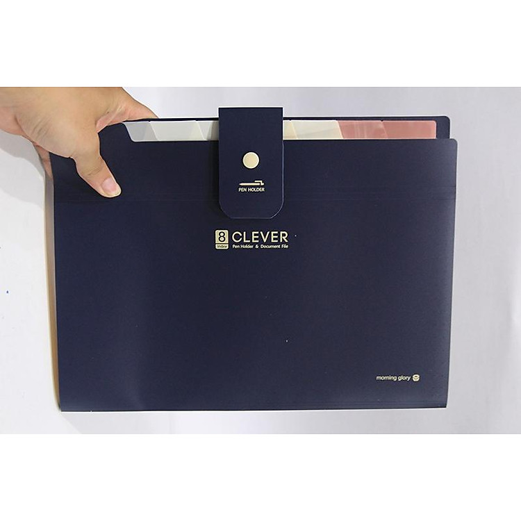 Bìa Đựng Hồ Sơ 8 Ngăn Simple - Morning Glory 79277 (Xanh Navy) - Ảnh 3