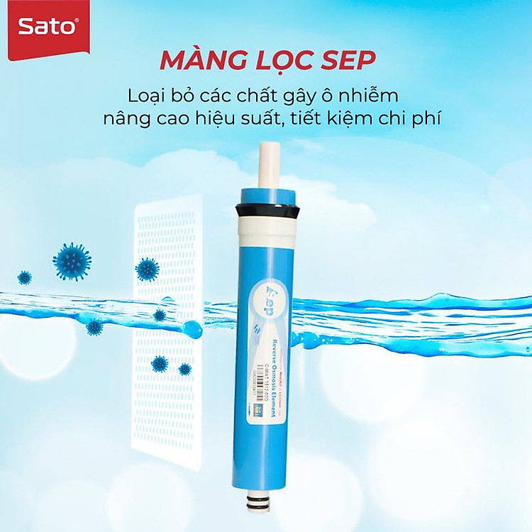 Máy lọc nước SATO KT4810 10 cấp lọc (Không tủ) - Hệ thống 10 cấp lọc mạnh mẽ, thiết kế nhỏ gọn tiện dụng - Miễn phí vận chuyển toàn quốc - Hàng chính hãng