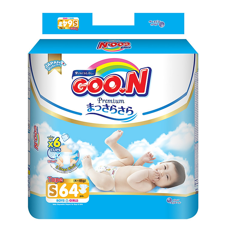 Tã Dán Goo.n Premium Gói Cực Đại S64 (64 Miếng)