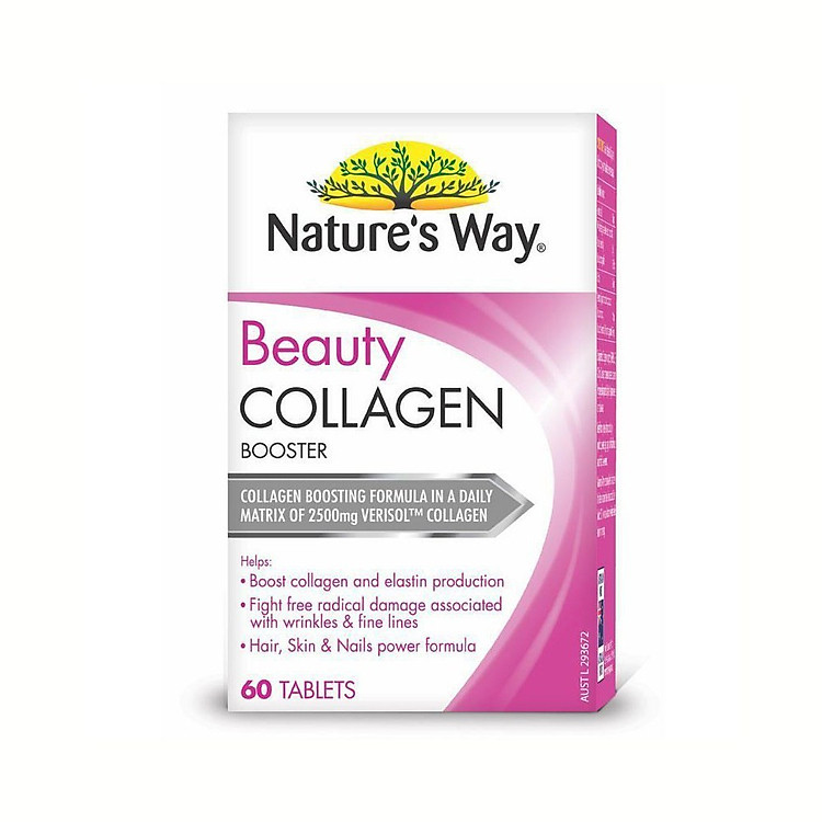 Viên uống đẹp da bổ sung collagen Nature's Way Collagen Booster chính hãng ÚC 60 viên