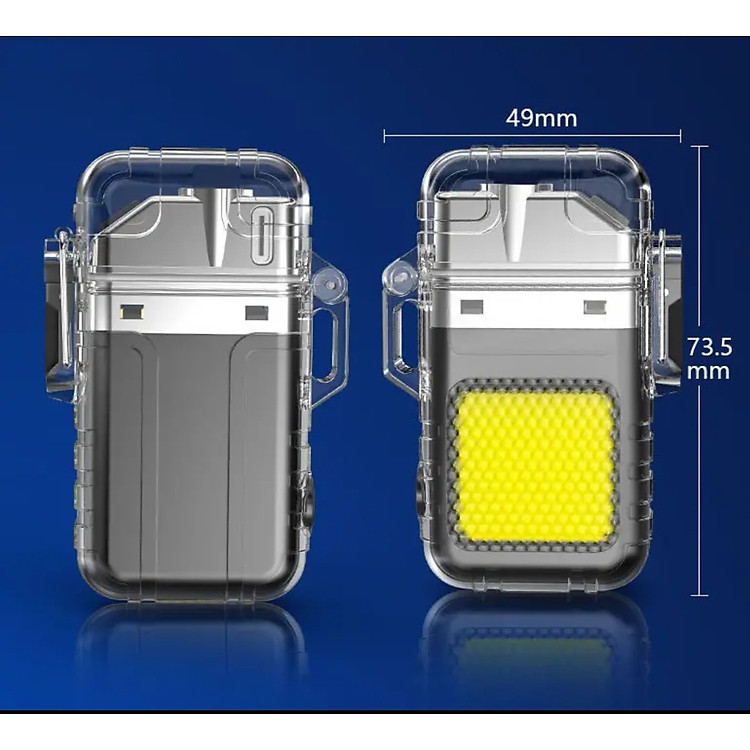 Bật Lửa Điện 3 Chức Năng, Đèn Pin LED 3 Chế Độ, Móc Khoá Tiện Lợi, Sạc Nhanh Type C, Chống Nước IPX6 - Ảnh 6