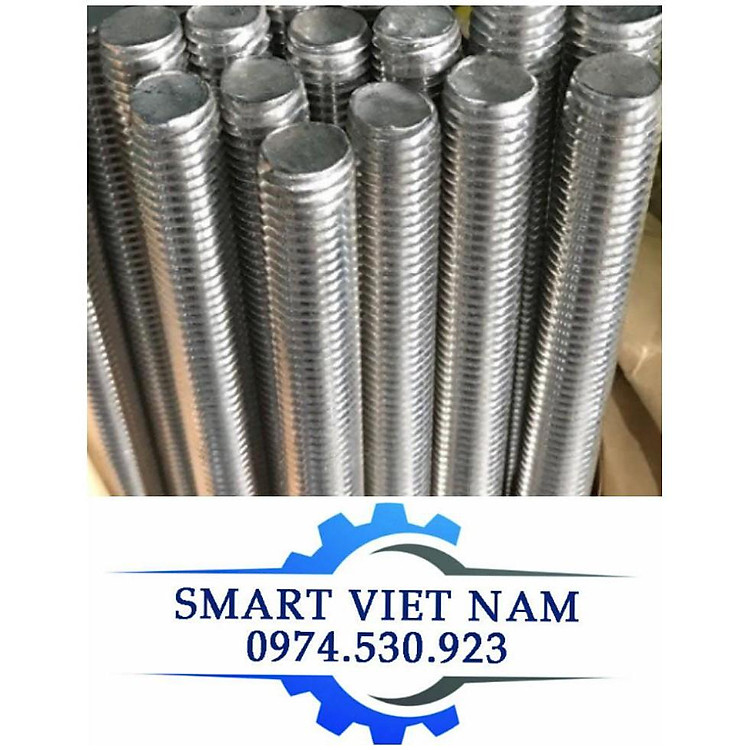Thanh ren inox-ty ren inox M4-M8 tiêu chuẩn 1m