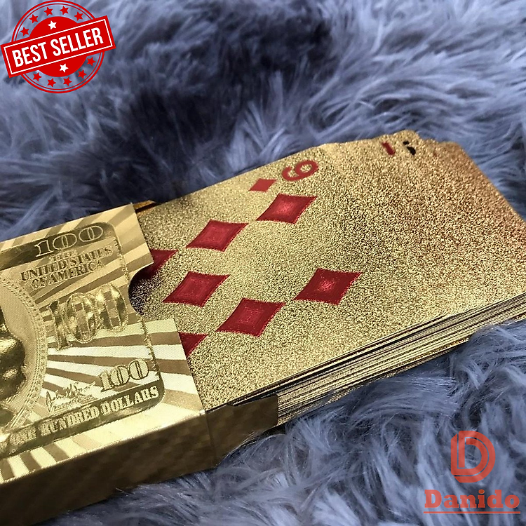 Bộ bài Poker PVC mạ vàng 24k Chính hãng Tiết kiệm - Hình ảnh 5