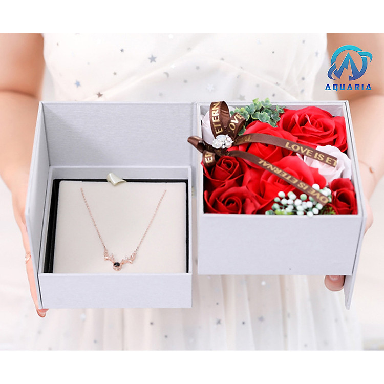 Hộp Quà Tặng Sáp Thơm Hoa Hồng 2 Tầng (Màu Đỏ) - Ảnh 4