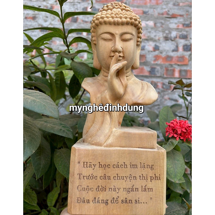 Tượng Phật Gỗ Ngọc Am (30x12x8cm) - Ảnh 4