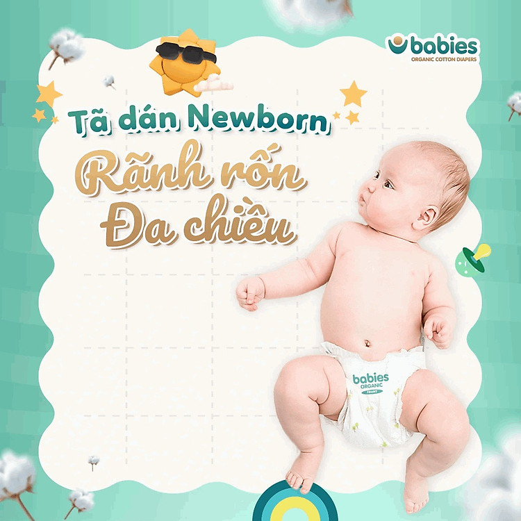 Mua Bỉm Babies Organic size NB 76 Chính hãng Ưu đãi