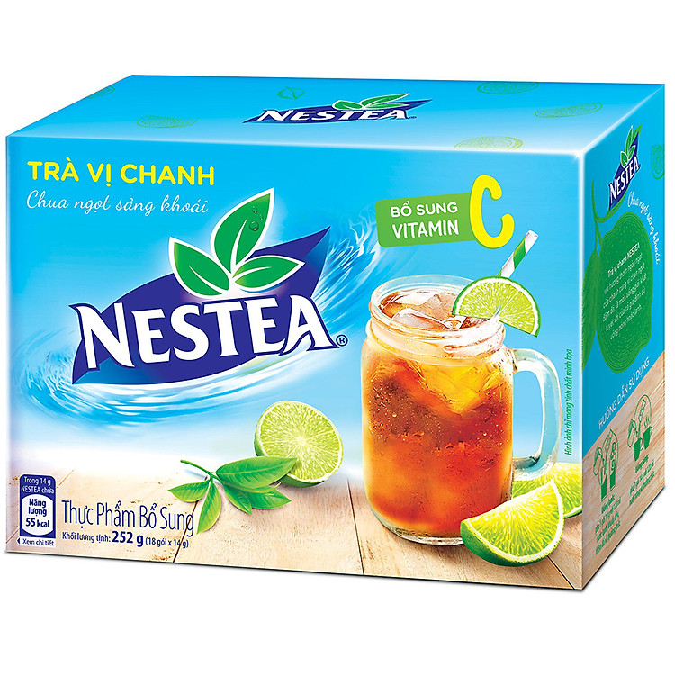 Trà vị chanh NESTEA hộp 252g (18 gói x 14g)