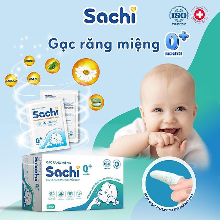 Gạc răng miệng Sachi O+ cho bé Chính hãng Ưu đãi - Hình ảnh 2