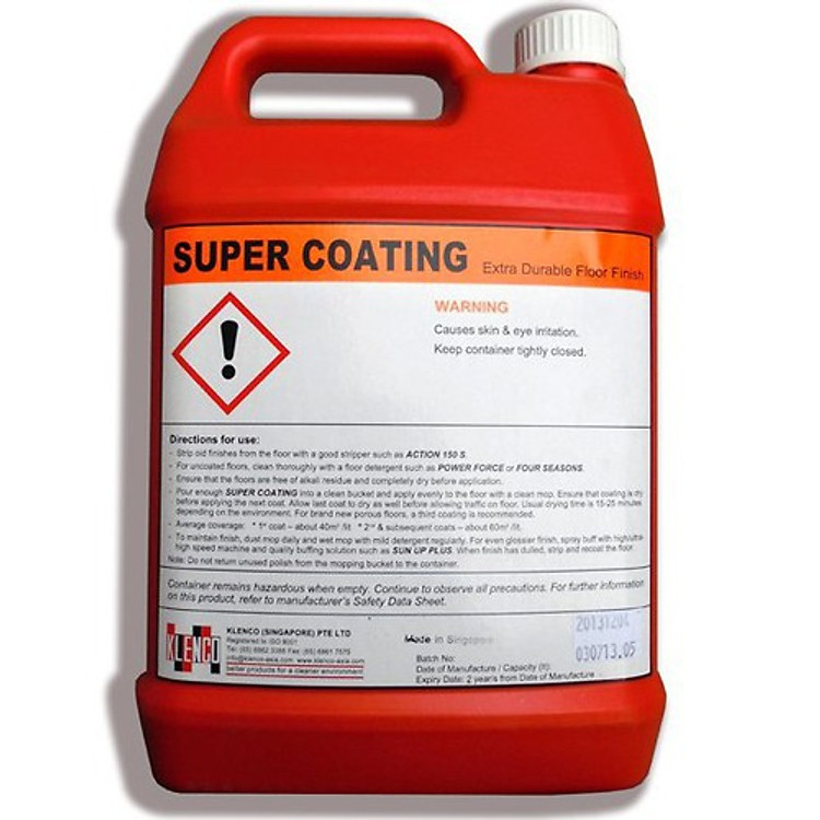 Hóa chất phủ bóng sàn đa năng Super Coating 5L chính hãng Klenco Singapore
