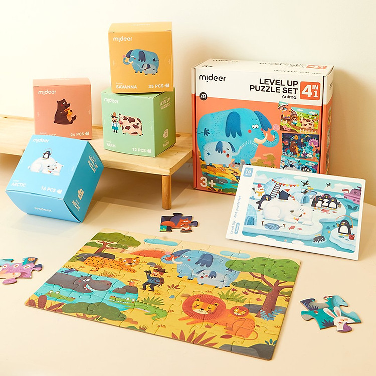 Mua Đồ Chơi Xếp Hình Mideer 4in1 - Động Vật Chính hãng Tiết kiệm - Hình ảnh 5