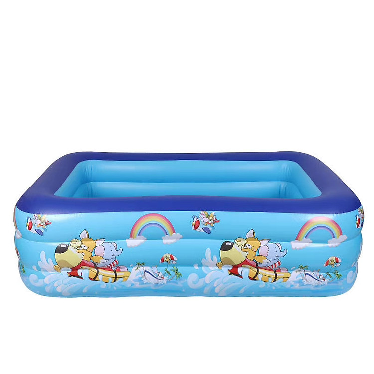 Bể bơi phao cho bé swimming poll KT 120x90x35(cm) (tặng kèm 1 lọ keo và 2 miếng dán) - Kèm bơm điện