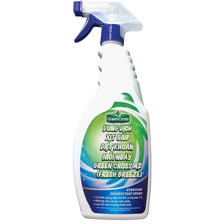 Dung Dịch Xịt Diệt Khuẩn Green Cross A2 Hương Fresh (Chai 500ml)