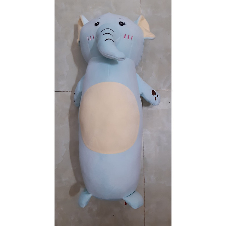 Gối nhồi bông Voi xanh 18x18x69cm Chính hãng Giá rẻ - Hình ảnh 2