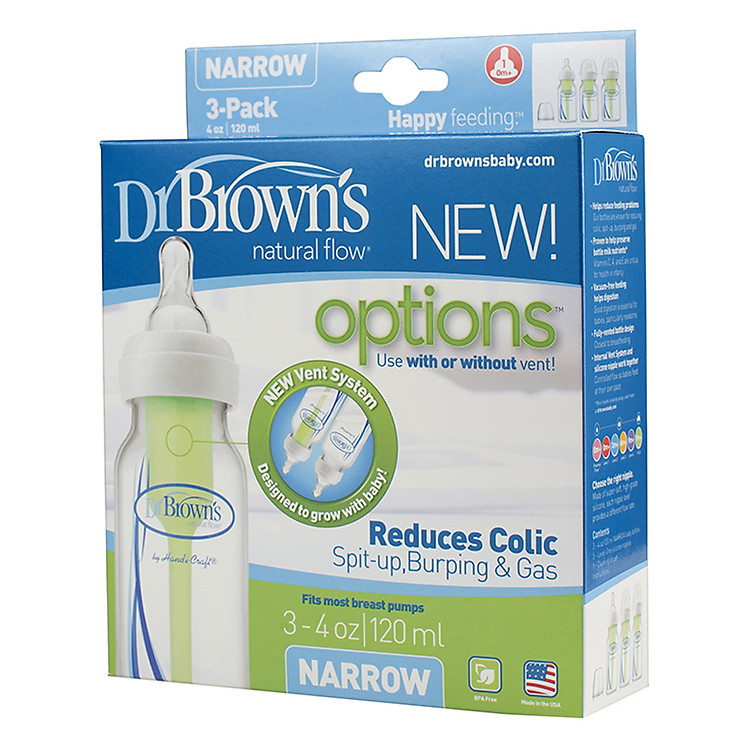 Bộ 3 Bình Sữa Dr.Brown’s 120ml Uy tín Tiết kiệm
