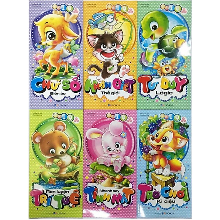Combo Phát Triển IQ Cho Trẻ Em : Chữ Số Biến Ảo + Nhận Biết Thế Giới + Tư Duy LôGic + Rèn Luyện Trí Tuệ + Nhanh Tay Tinh Mắt + Trò Chơi Trí Tuệ ( Tặng Kèm Postcard Greenlife )