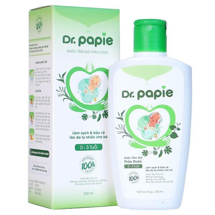Tham Khảo tại ConCung: Nước tắm gội thảo dược Dr.PaPie 230ml , nhận ngay nhiều Ưu đãi